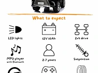 Lexus lx570 elektrisc he kinderauto 12v - 2-zits - 1 tot 5 jaar - rubberen banden - zwart (nieuw) - afbeelding 5 van  7