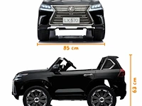 Lexus lx570 elektrisc he kinderauto 12v - 2-zits - 1 tot 5 jaar - rubberen banden - zwart (nieuw) - afbeelding 6 van  7