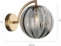 Lfsem glazen globe wandlamp (ø15cm) - afbeelding 2 van  3