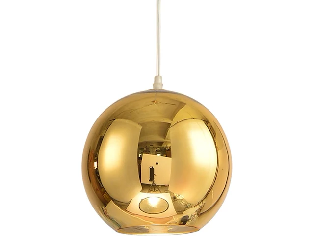 Lfsem gouden glazen bol hanglamp (150 mm) - afbeelding 2 van  4