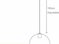 Lfsem gouden glazen bol hanglamp (150 mm) - afbeelding 3 van  4