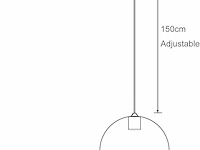Lfsem gouden glazen bol hanglamp (250 mm) - afbeelding 2 van  4