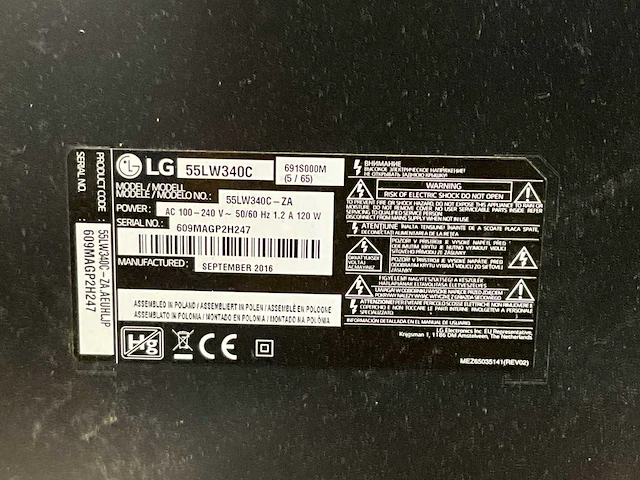 Lg 55lw340c televisie (2x) - afbeelding 3 van  4