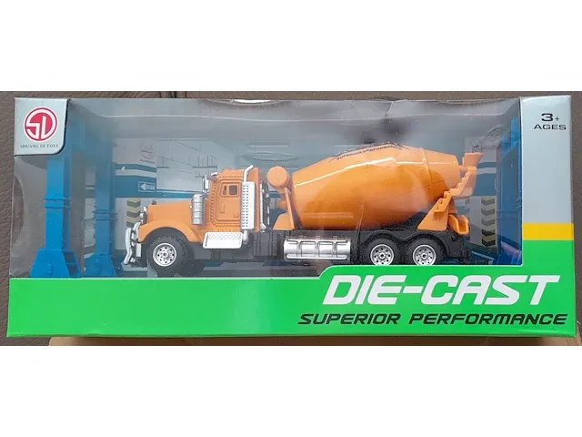 Lg-imports die-cast betonmixer 20 x 9 x 7 cm - 2 stuks - afbeelding 1 van  7