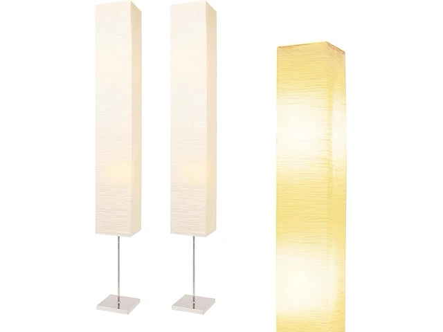 Lianheng papieren vloerlamp (2 stuks) - afbeelding 1 van  4