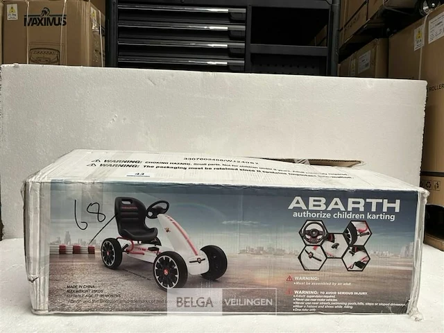 Licensed abarth children's pedal go-kart black - afbeelding 2 van  5