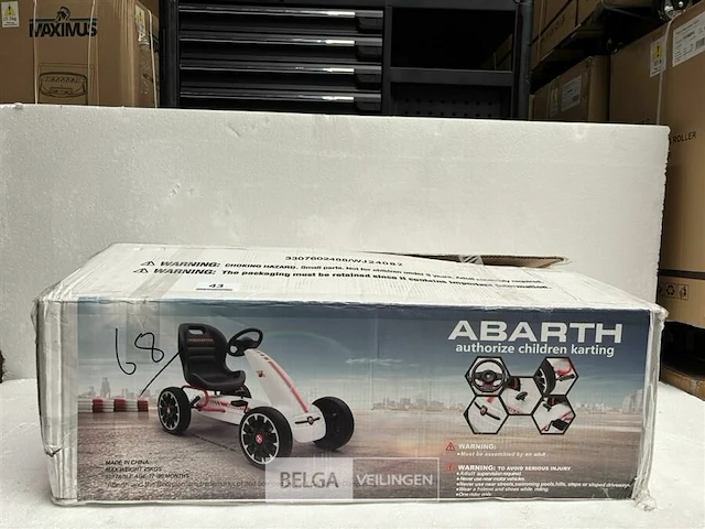Licensed abarth children's pedal go-kart black - afbeelding 3 van  5