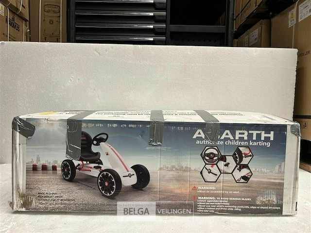 Licensed abarth children's pedal go-kart black - afbeelding 2 van  3