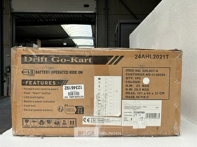 Licensed audi drift go-kart white - afbeelding 4 van  5
