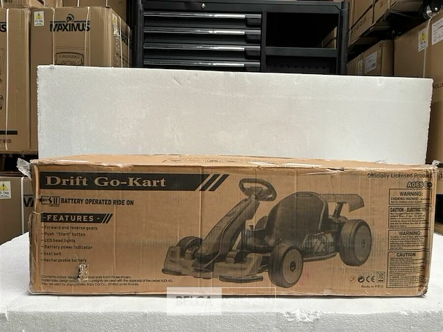 Licensed audi drift go-kart white - afbeelding 3 van  5
