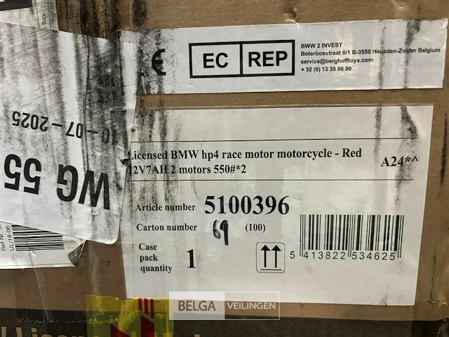 Licensed bmw hp4 race motor motorcycle - red - afbeelding 3 van  3