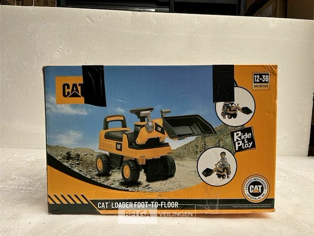 Licensed cat ride on car loader yellow - afbeelding 2 van  3
