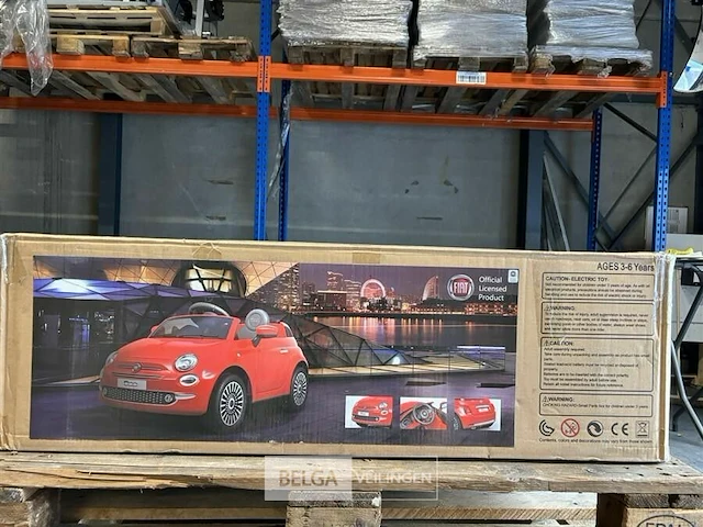Licensed fiat 500 battery ride on car - pink - afbeelding 2 van  4