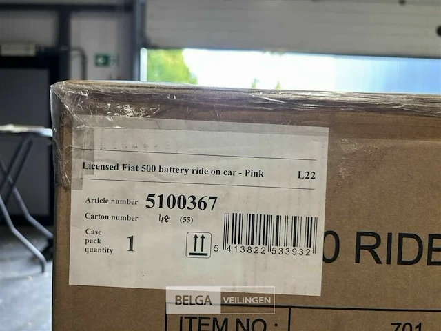 Licensed fiat 500 battery ride on car - pink - afbeelding 4 van  4
