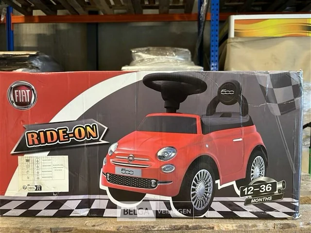 Licensed fiat 500 foot to floor ride on car - pink - afbeelding 2 van  4