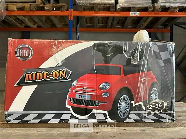 Licensed fiat 500 foot to floor ride on car - white - afbeelding 3 van  4