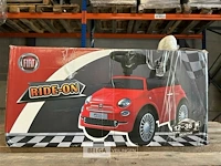 Licensed fiat 500 foot to floor ride on car - white - afbeelding 3 van  4