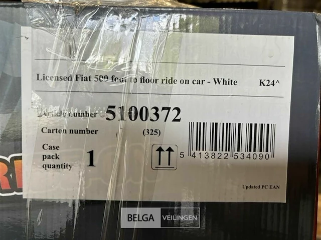 Licensed fiat 500 foot to floor ride on car - white - afbeelding 4 van  4