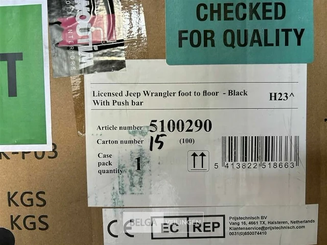Licensed jeep wrangler foot to floor - black with push bar - afbeelding 3 van  3