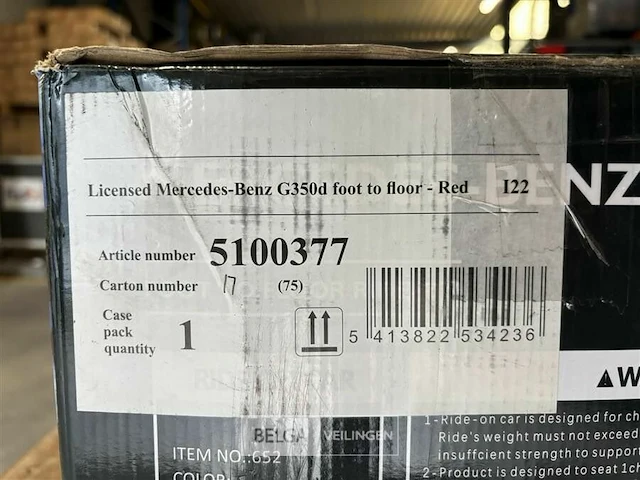 Licensed mercedes-benz g350d foot to floor - red - afbeelding 4 van  4