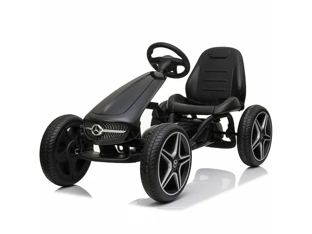 Licensed mercedes-benz pedal go kart - black - afbeelding 1 van  4