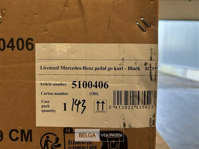 Licensed mercedes-benz pedal go kart - black - afbeelding 4 van  4