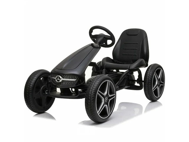 Licensed mercedes-benz pedal go kart - black - afbeelding 1 van  4