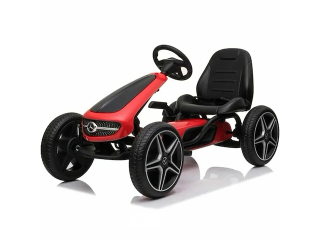 Licensed mercedes-benz pedal go kart - red - afbeelding 1 van  4