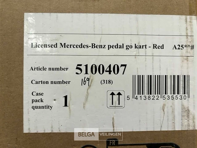 Licensed mercedes-benz pedal go kart - red - afbeelding 4 van  4