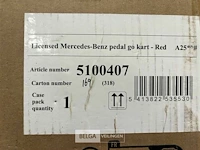 Licensed mercedes-benz pedal go kart - red - afbeelding 4 van  4