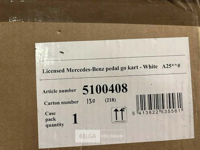 Licensed mercedes-benz pedal go kart - white - afbeelding 4 van  4