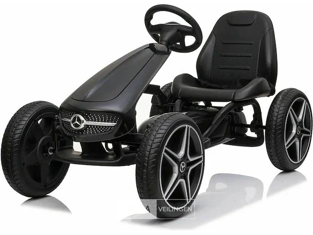 Licensed mercedes-benz pedal go kart black - afbeelding 1 van  6