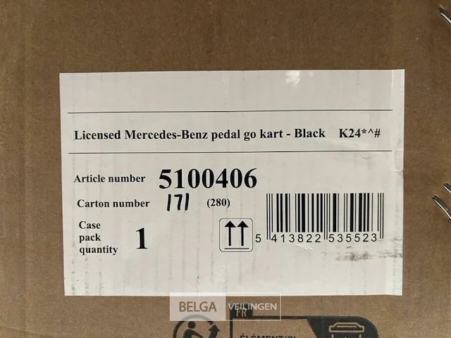 Licensed mercedes-benz pedal go kart black - afbeelding 5 van  5