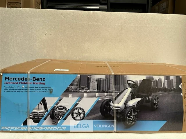 Licensed mercedes-benz pedal go kart black - afbeelding 4 van  6