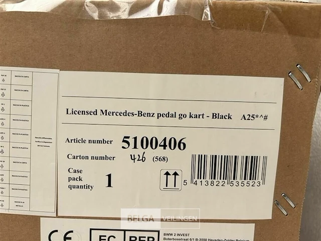 Licensed mercedes-benz pedal go kart black - afbeelding 6 van  6