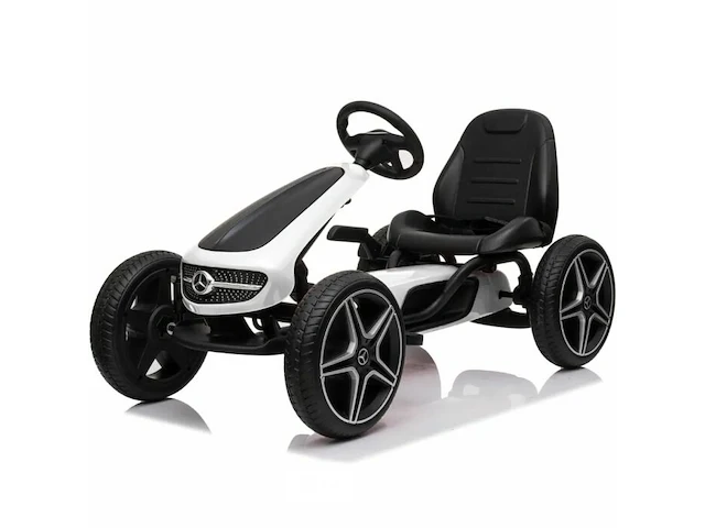 Licensed mercedes-benz pedal go kart white - afbeelding 1 van  4