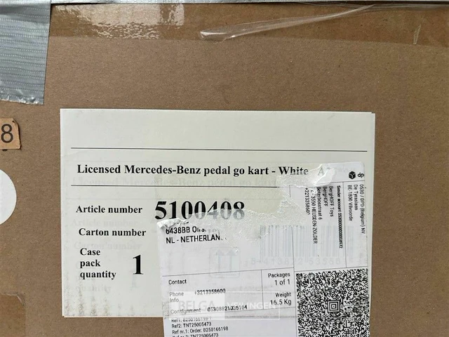 Licensed mercedes-benz pedal go kart white - afbeelding 4 van  4