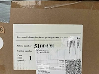 Licensed mercedes-benz pedal go kart white - afbeelding 4 van  4