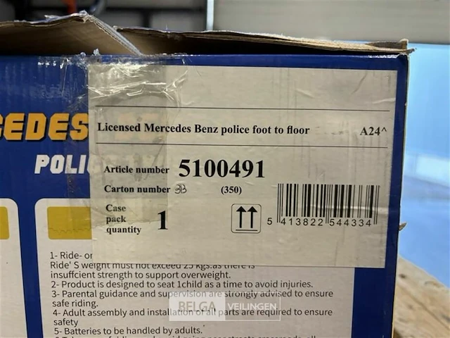 Licensed mercedes benz police foot to floor - afbeelding 4 van  4