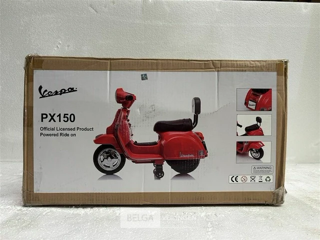 Licensed mini vespa ride on car red - afbeelding 1 van  2