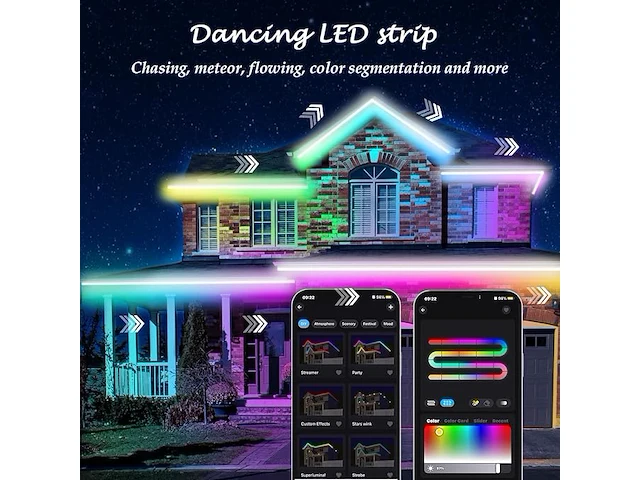 Lichaser rgb+ic 20m led-strip - afbeelding 4 van  4