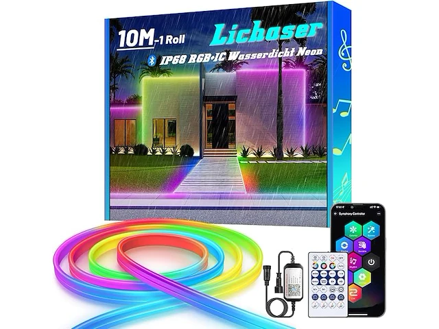 Lichaser rgb+ic flexibele ledstrip (10 m) - afbeelding 1 van  4