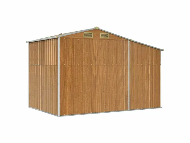 Lichtbruin tuinhuisje 277x192,5x179 cm gegalvaniseerd staal - afbeelding 2 van  12