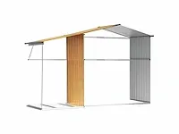 Lichtbruin tuinhuisje 277x192,5x179 cm gegalvaniseerd staal - afbeelding 4 van  12