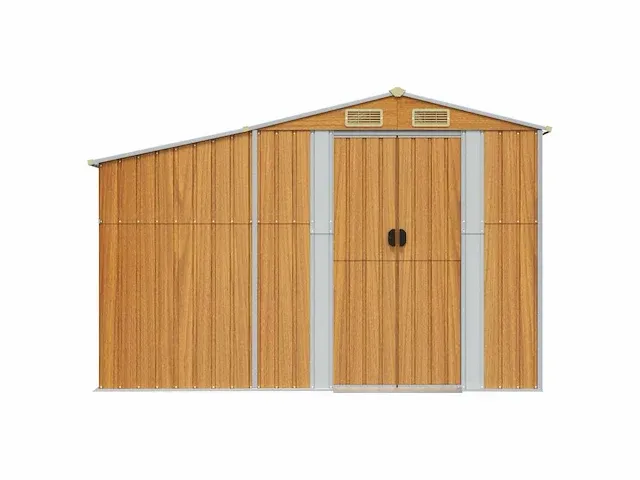 Lichtbruin tuinhuisje 277x192,5x179 cm gegalvaniseerd staal - afbeelding 10 van  12