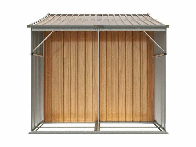 Lichtbruin tuinhuisje 277x192,5x179 cm gegalvaniseerd staal - afbeelding 12 van  12