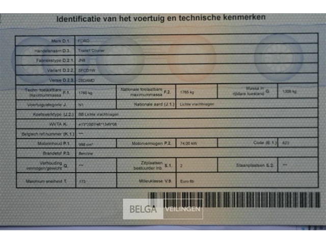 Lichte vracauto ford transis courier - afbeelding 2 van  22