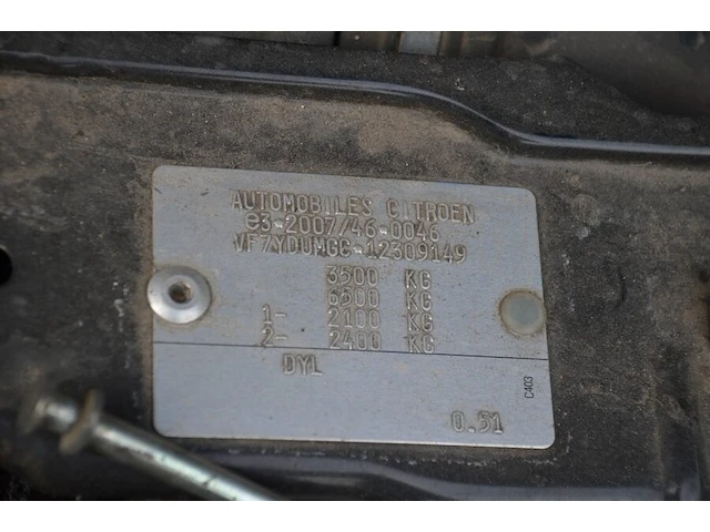 Lichte vrachtwagen citroen jumper met dubbele cabine en open laadbak, type: y, variant: ydumg, versie: ydumgc/dyl, chassisnummer: vf7ydumgc12309149, bouwjaar: 13/11/2012 met sleutel en boorddocumenten, werking onbekend - afbeelding 14 van  34
