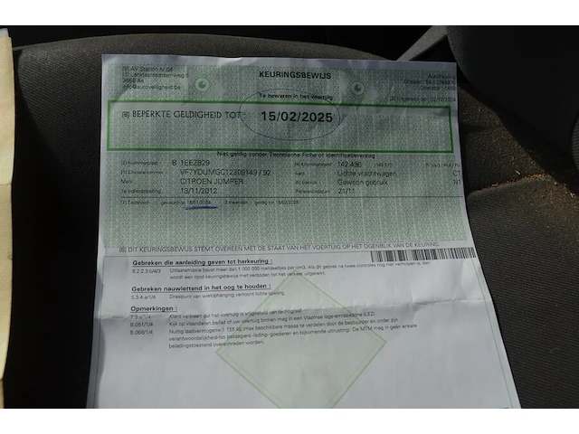 Lichte vrachtwagen citroen jumper met dubbele cabine en open laadbak, type: y, variant: ydumg, versie: ydumgc/dyl, chassisnummer: vf7ydumgc12309149, bouwjaar: 13/11/2012 met sleutel en boorddocumenten, werking onbekend - afbeelding 21 van  34