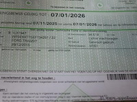 Lichte vrachtwagen ford transit, datum 1ste inschrijving 29/12/2014, chassisnummer wf0exxttgeft34251, 36725km, euro 5, diesel, kipper, co2 212, kenteken i+ii, gelijkvormigheidssattest - afbeelding 5 van  15